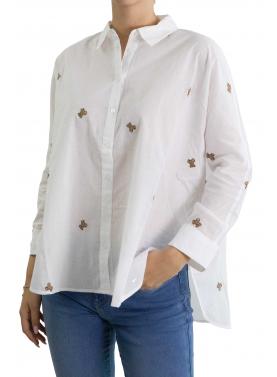 Camicia tinta unita con dettagli Only